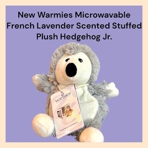 New Warmies Microwavable French Lavender Scented Stuffed Plush Hedgehog Jr.